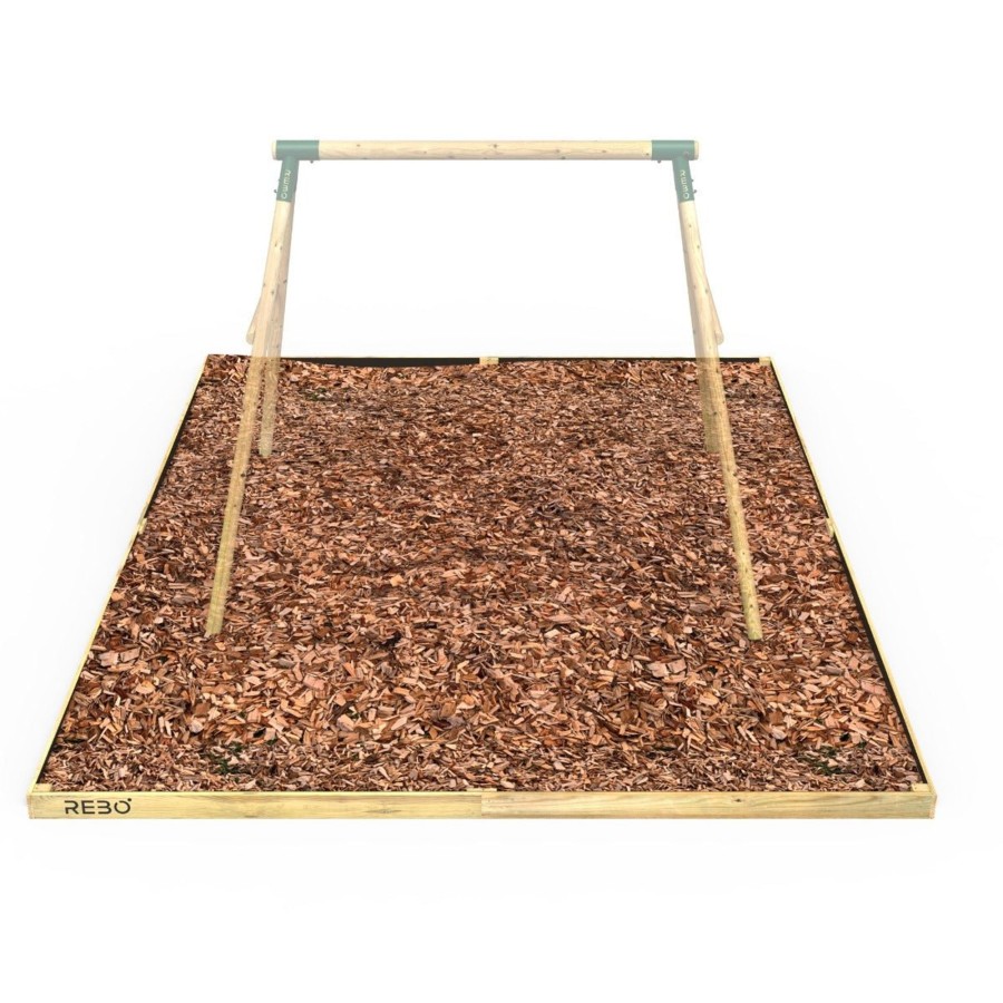 Climbing Frames OutdoorToys Accessories & Addons | Rebo Safety Play Area Protective Bark Wood Chip Kit - 3.6M X 4M