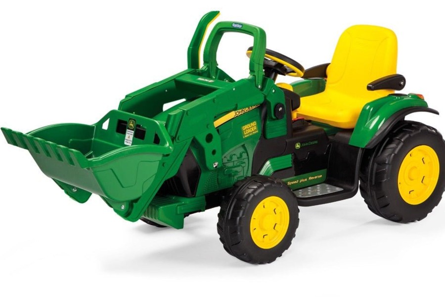 Ride On Toys OutdoorToys Ride On Tractors | Peg Perego Licensed John Deere Ground Loader 12V Ride On Tractor - Green