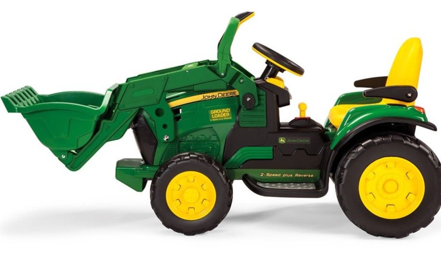 Ride On Toys OutdoorToys Ride On Tractors | Peg Perego Licensed John Deere Ground Loader 12V Ride On Tractor - Green