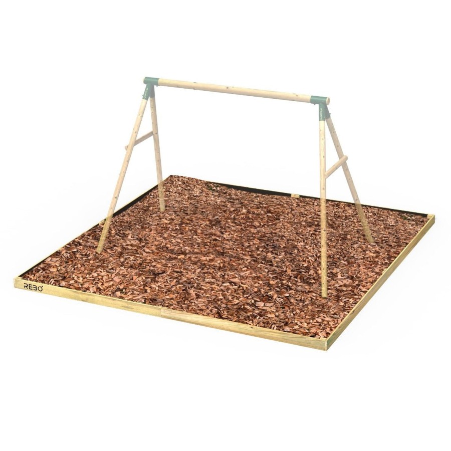 Climbing Frames OutdoorToys Accessories & Addons | Rebo Safety Play Area Protective Bark Wood Chip Kit - 4M X 4M