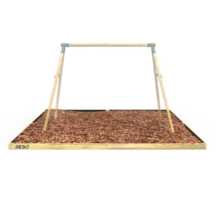 Climbing Frames OutdoorToys Accessories & Addons | Rebo Safety Play Area Protective Bark Wood Chip Kit - 4M X 4M