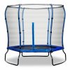 Trampolines OutdoorToys Toddler Trampolines | Rebo Safe Jump 7Ft Trampoline With Safety Enclosure - Blue