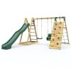 Climbing Frames OutdoorToys Pyramid Climbing Frames | Rebo Wooden Pyramid Climbing Frame With Swings & 10Ft Water Slide - Cora Linn