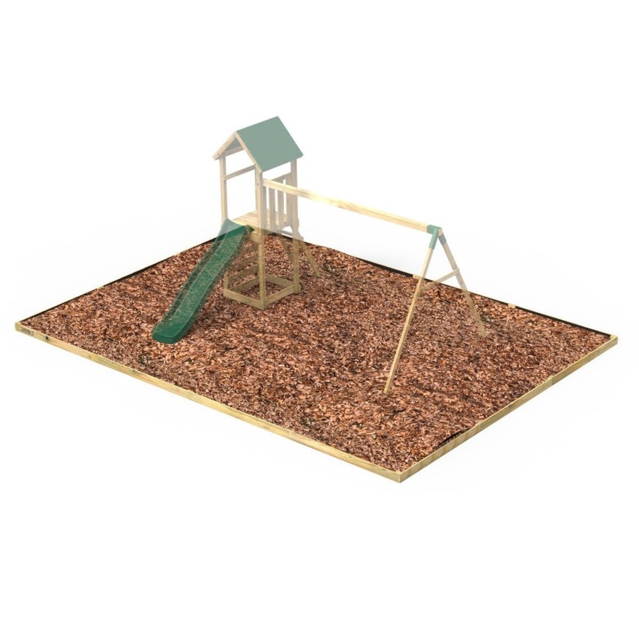 Climbing Frames OutdoorToys Accessories & Addons | Rebo Safety Play Area Protective Bark Wood Chip Kit - 7.2M X 5.1M