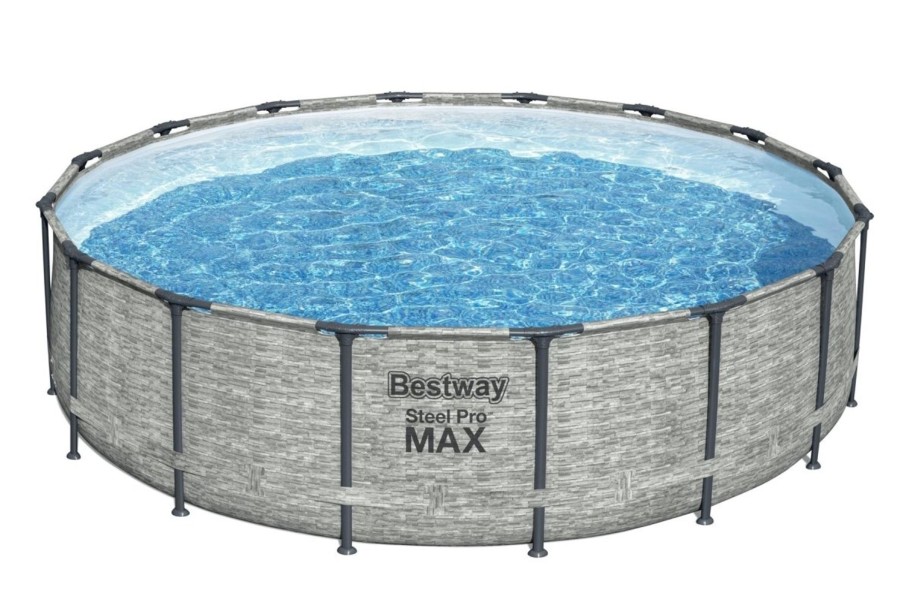 Swimming Pools OutdoorToys Steel Frame Pools | Bestway 16Ft X 48In Steel Pro Max Pool Set Above Ground Swimming Pool - Bw5619E