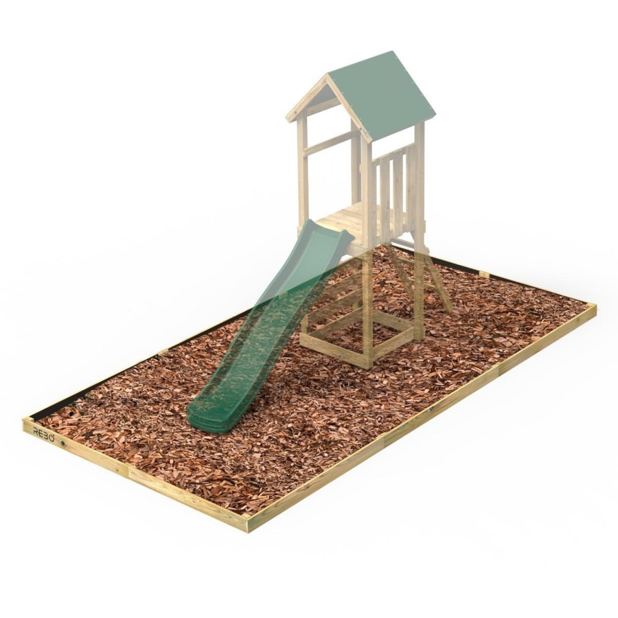 Climbing Frames OutdoorToys Accessories & Addons | Rebo Safety Play Area Protective Bark Wood Chip Kit - 2.6M X 5.1M