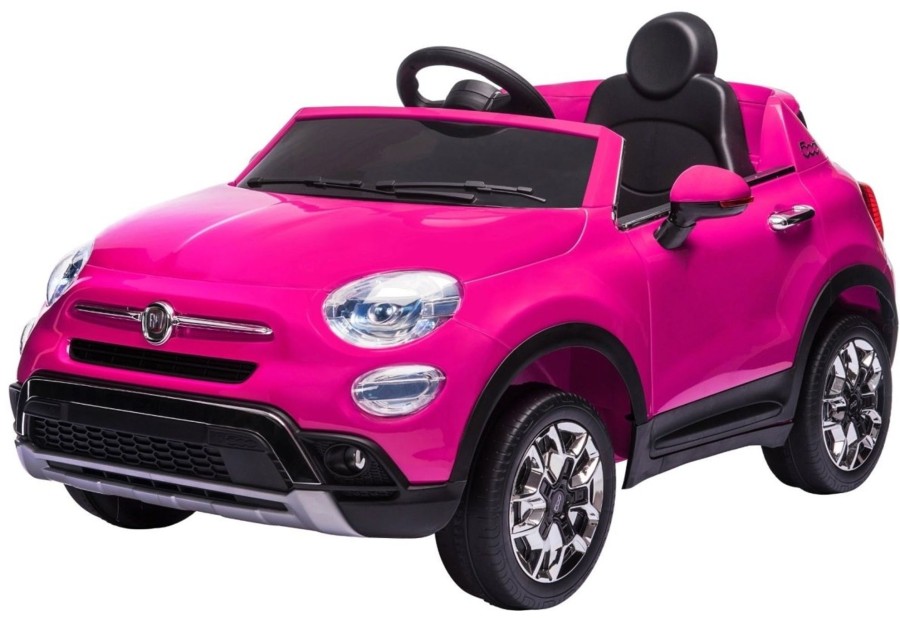 Ride On Toys OutdoorToys Ride On Cars | Licensed Fiat 500X 12V Ride On Kids Electric Car - Pink