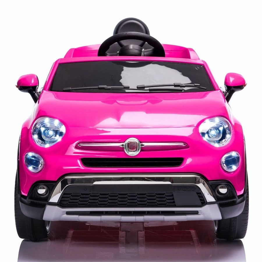 Ride On Toys OutdoorToys Ride On Cars | Licensed Fiat 500X 12V Ride On Kids Electric Car - Pink