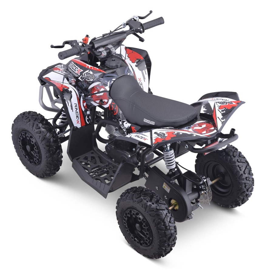 Ride On Toys OutdoorToys Kids Petrol Quad Bikes | Renegade Race-X 49Cc Petrol Mini Quad - Red