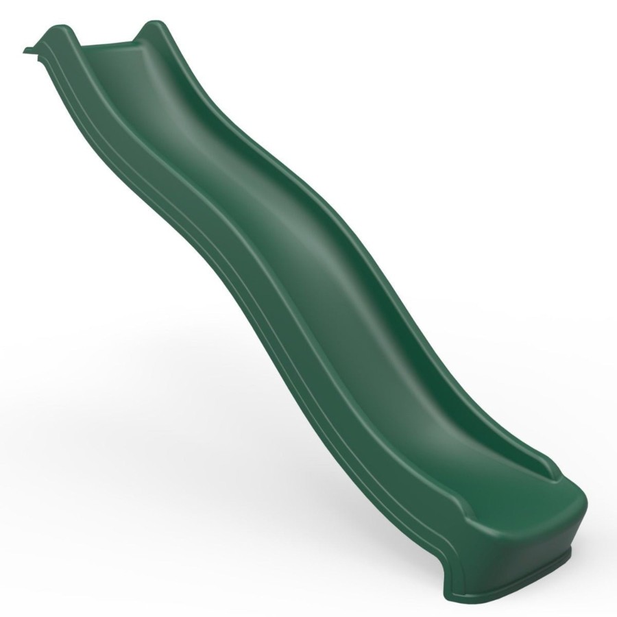 Garden Toys OutdoorToys All Slides | Rebo 8Ft (220Cm) Universal Children'S Plastic Garden Wave Slides - Dark Green