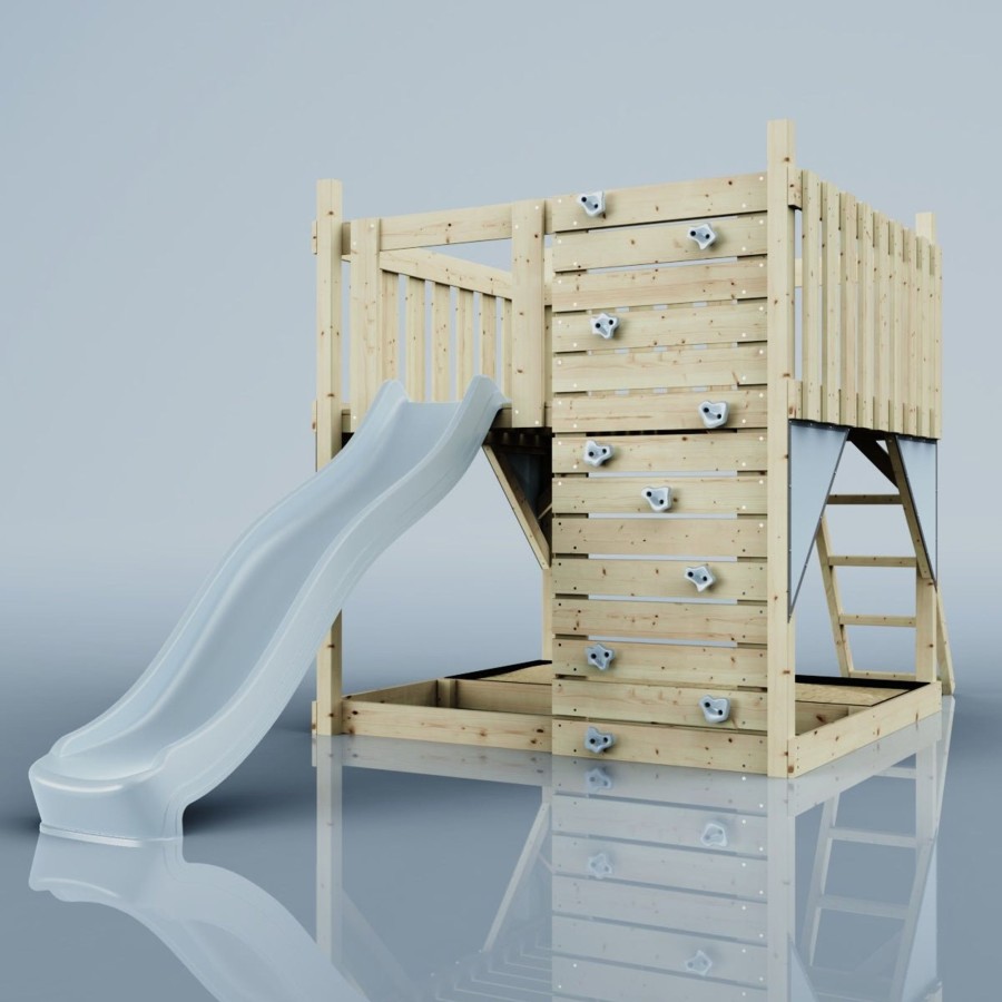 Climbing Frames OutdoorToys Climbing Frames With Rock Walls | Polarplay Kids Scandinavian Style Climbing Platform - Fai Mist