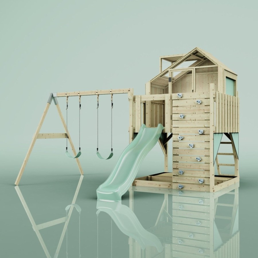 Playhouses OutdoorToys Playhouses With Slides And Swings | Polarplay Kids Climbing Tower & Playhouse - Swing Haldor Sage