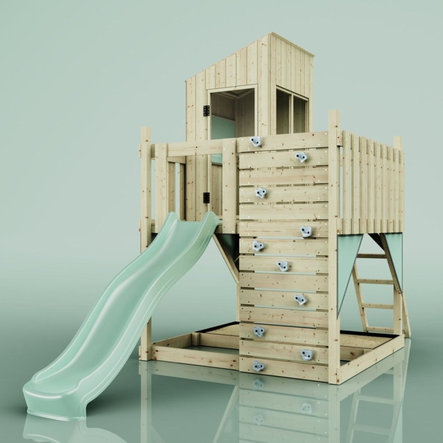 Climbing Frames OutdoorToys Climbing Frames With Rock Walls | Polarplay Kids Scandinavian Style Climbing Platform & Playhouse - Fiske Sage