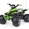 Ride On Toys OutdoorToys Kids Electric Quad Bikes | Peg Perego Corral T-Rex 330W Electrical Quad Bike - Green