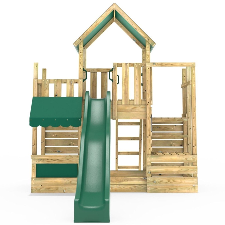 Climbing Frames OutdoorToys Climbing Frames With Rock Walls | Rebo Modular Wooden Climbing Frame Adventure Playset - M22 Shop