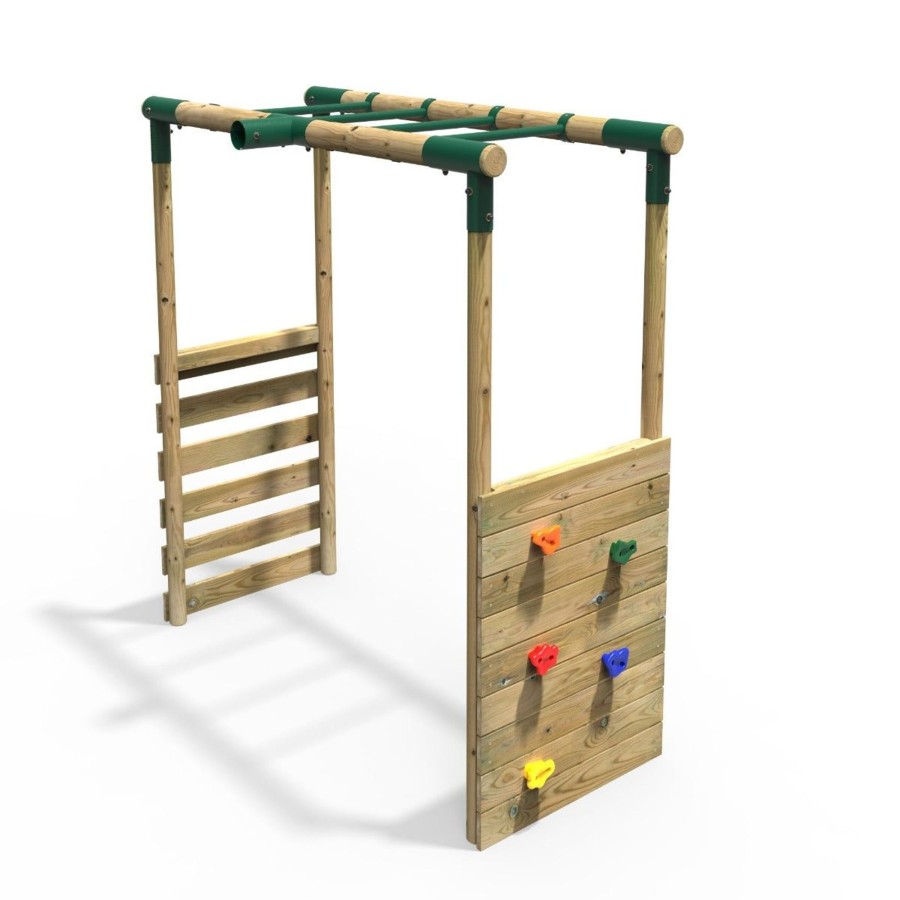 Swings OutdoorToys Swing Accessories | Rebo Monkey Bar Extension Kit For Round Wood Swing Frames Add On Kit - Green