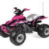 Ride On Toys OutdoorToys Kids Electric Quad Bikes | Peg Perego Corral T-Rex 330W Electrical Quad Bike - Pink