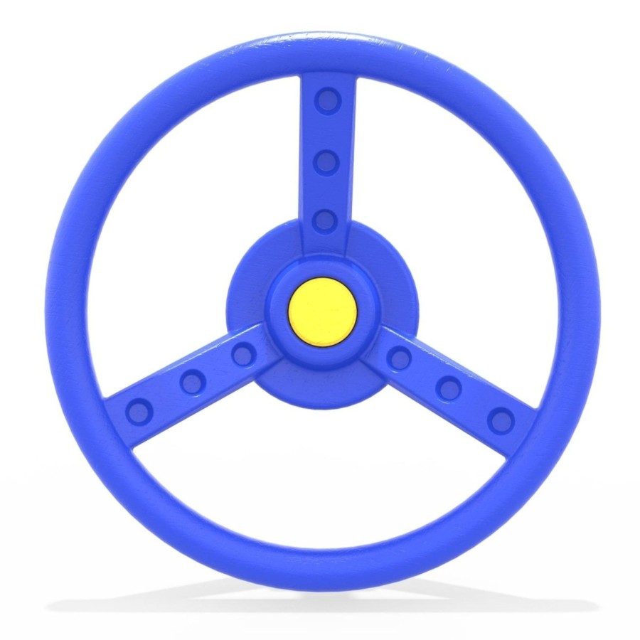 Climbing Frames OutdoorToys Accessories & Addons | Rebo Garden Climbing Frame Accessories Plastic Steering Wheel - Blue