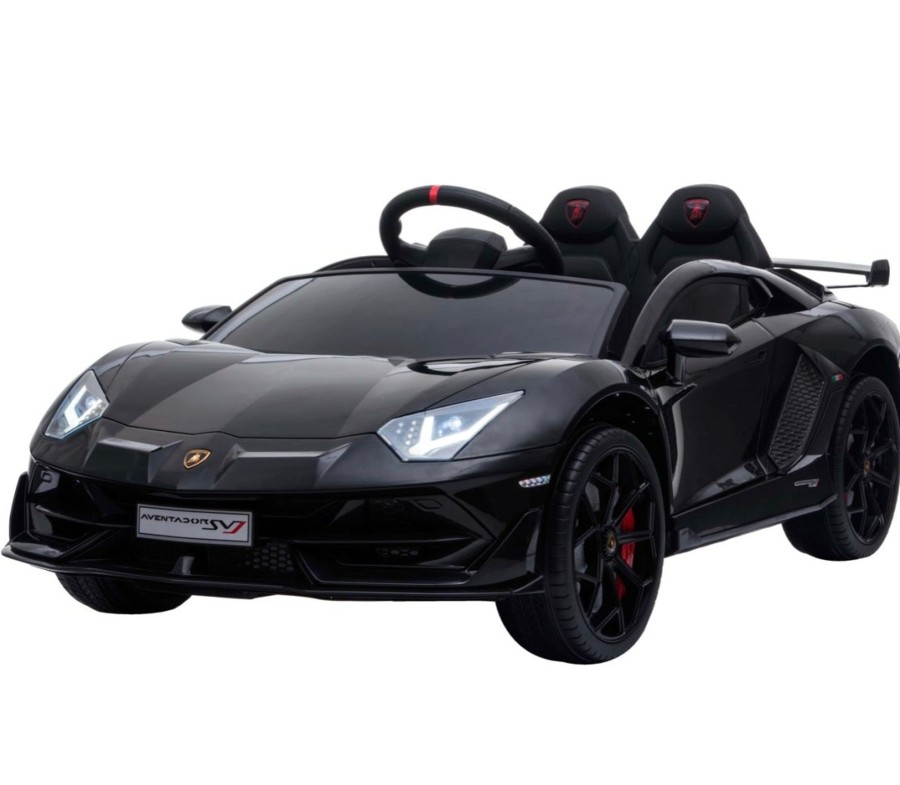 Ride On Toys OutdoorToys Ride On Cars | Licensed Lamborghini Svj 12V Children'S Electric Ride On Car - Black