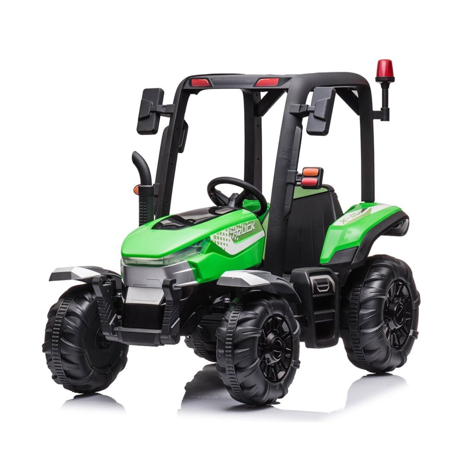 Ride On Toys OutdoorToys Ride On Tractors | Outdoortoys X-01 12V Electric Ride On Tractor - Green