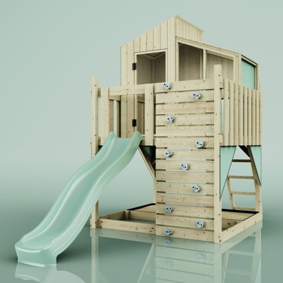 Climbing Frames OutdoorToys Climbing Frames With Rock Walls | Polarplay Kids Scandinavian Style Climbing Platform & Playhouse - Flavia Sage