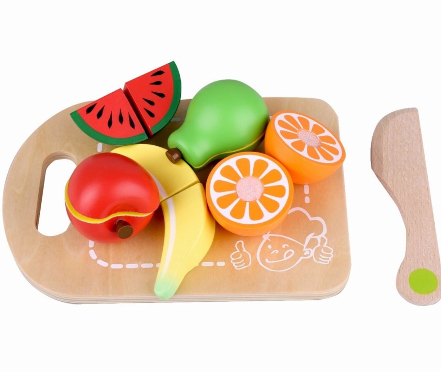 Garden Toys OutdoorToys Baby Toys | Pretend Cutting Fruit Non-Toxic Wooden Food Set For Imaginative Play